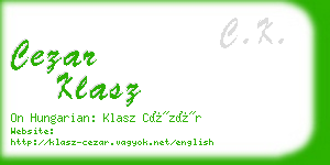 cezar klasz business card